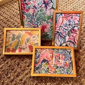 Lilly Pulitzer Colorful Framed Art Set